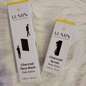 Lumin Men's Skincare Scrub and Face Wash Bundle